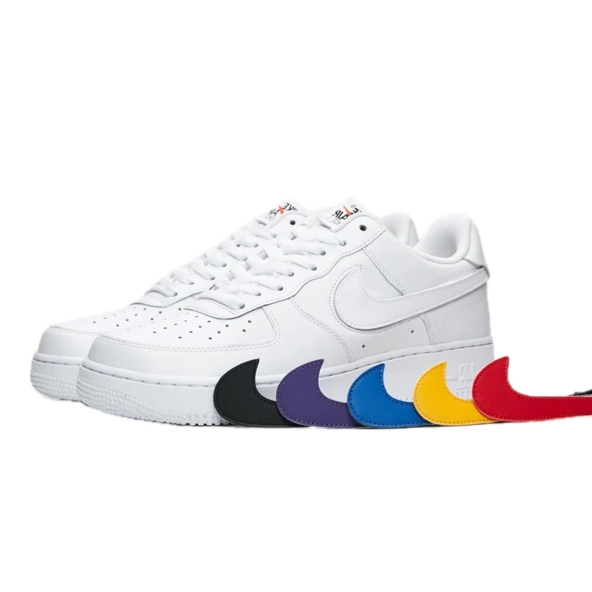 Nike Air Force 1 Low Swoosh Pack All Star White Sneakers - Men's Basketball Shoes for Casual Wear & Street Style Fashion