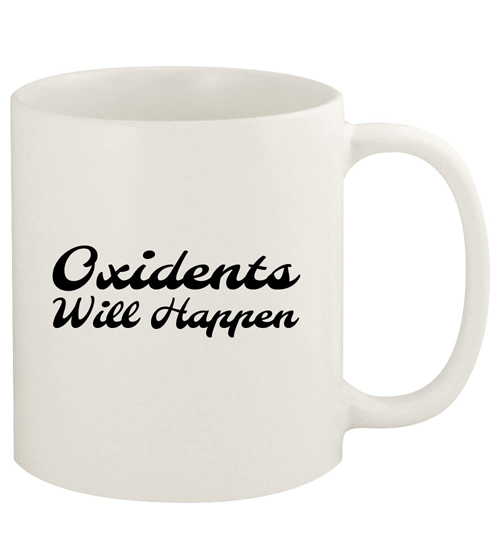 Oxidents Will Happen - 11oz White Ceramic Coffee Mug with Funny Quote - Perfect for Office, Home & Gifts