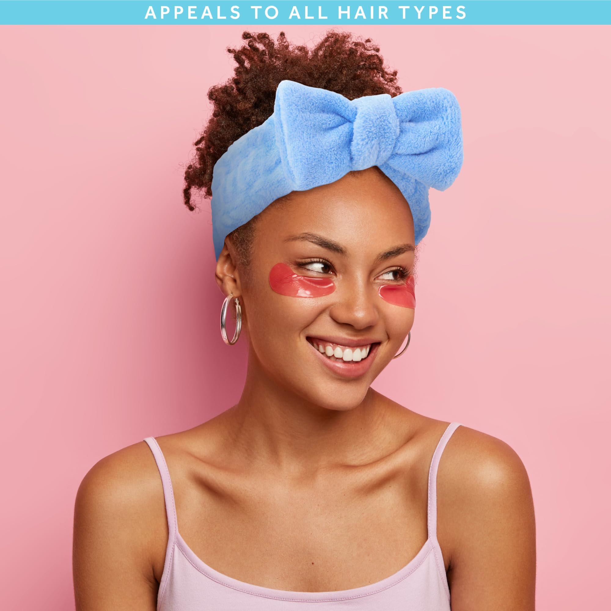 Bliss Women's Spa Headband - 2 Pack Soft Microfiber Hair Wrap for Face Washing, Skincare, Makeup & Shower - Adjustable Elastic Headband with Bow for Women & Teens | Perfect for Spa Days, Bathroom Routine & Hair Care