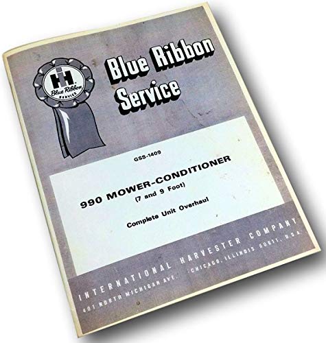 International IH 990 Mower-Conditioner Service & Repair Manual - Complete Unit Overhaul Guide for Tractor Maintenance | DIY Farming Equipment Fixes