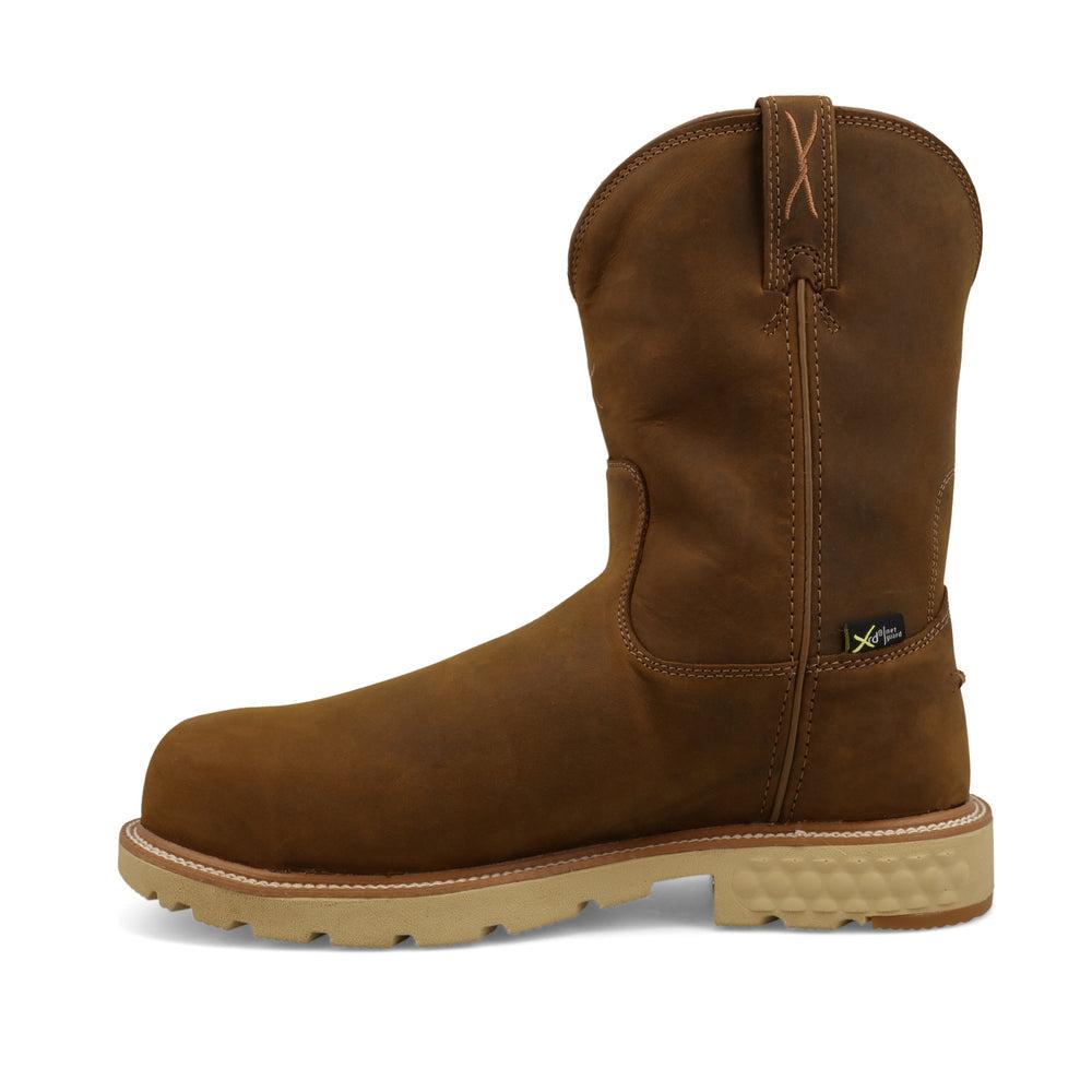 Men's 10-Inch Steel Toe Work Boots - Waterproof & Slip Resistant Safety Shoes for Construction, Hiking & Outdoor Work