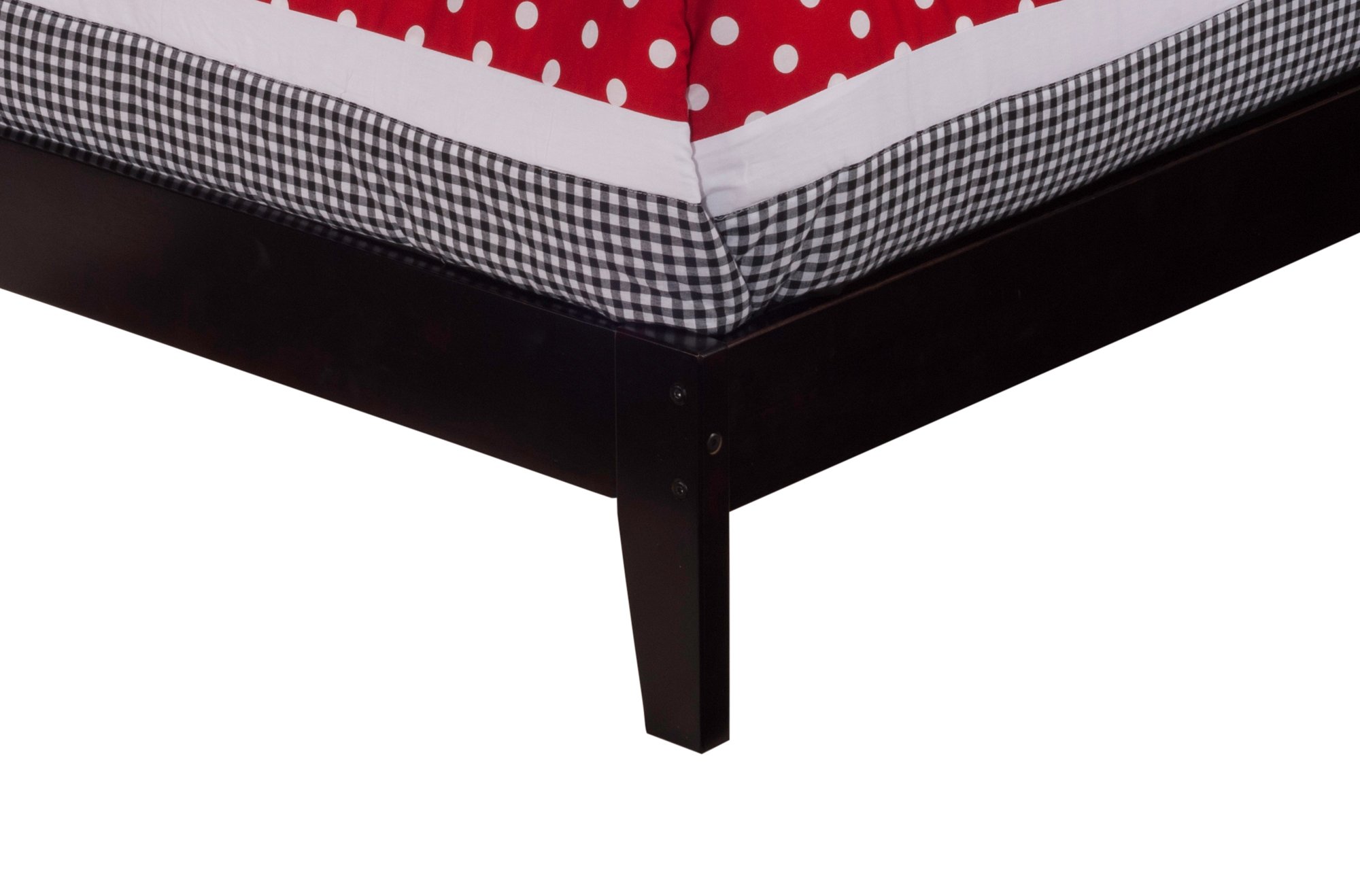 AFI Nantucket Twin Foundation Bed with USB Charger - Espresso Wood Finish, Modern Platform Bed Frame for Small Spaces, Kids Room & Guest Bedroom