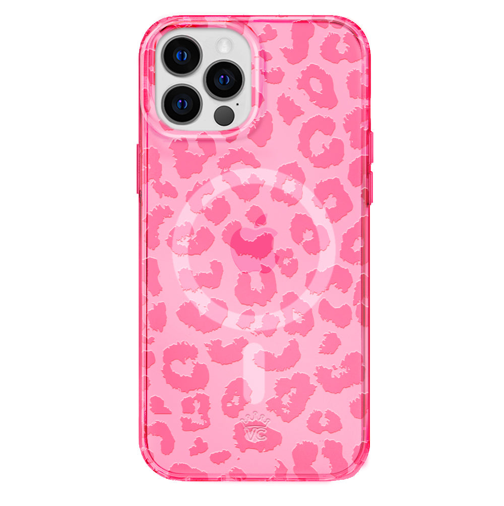 Cute Candy Pink Leopard Print iPhone Case - Trendy Protective Cover for iPhone 13/14/15 Pro Max - Perfect for Girls, Teens & Fashion Lovers (School, Work, Travel Accessory)