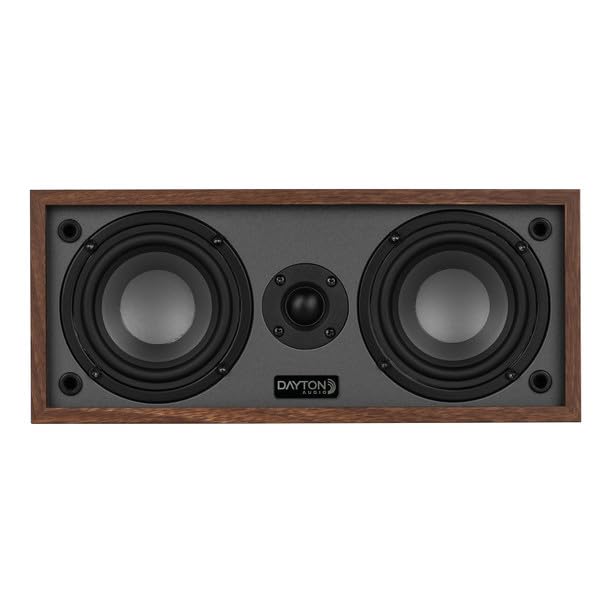 Dayton Audio Classic C40 Wood Grain Center Channel Speaker - High-Quality Home Theater Sound for Movies & Music