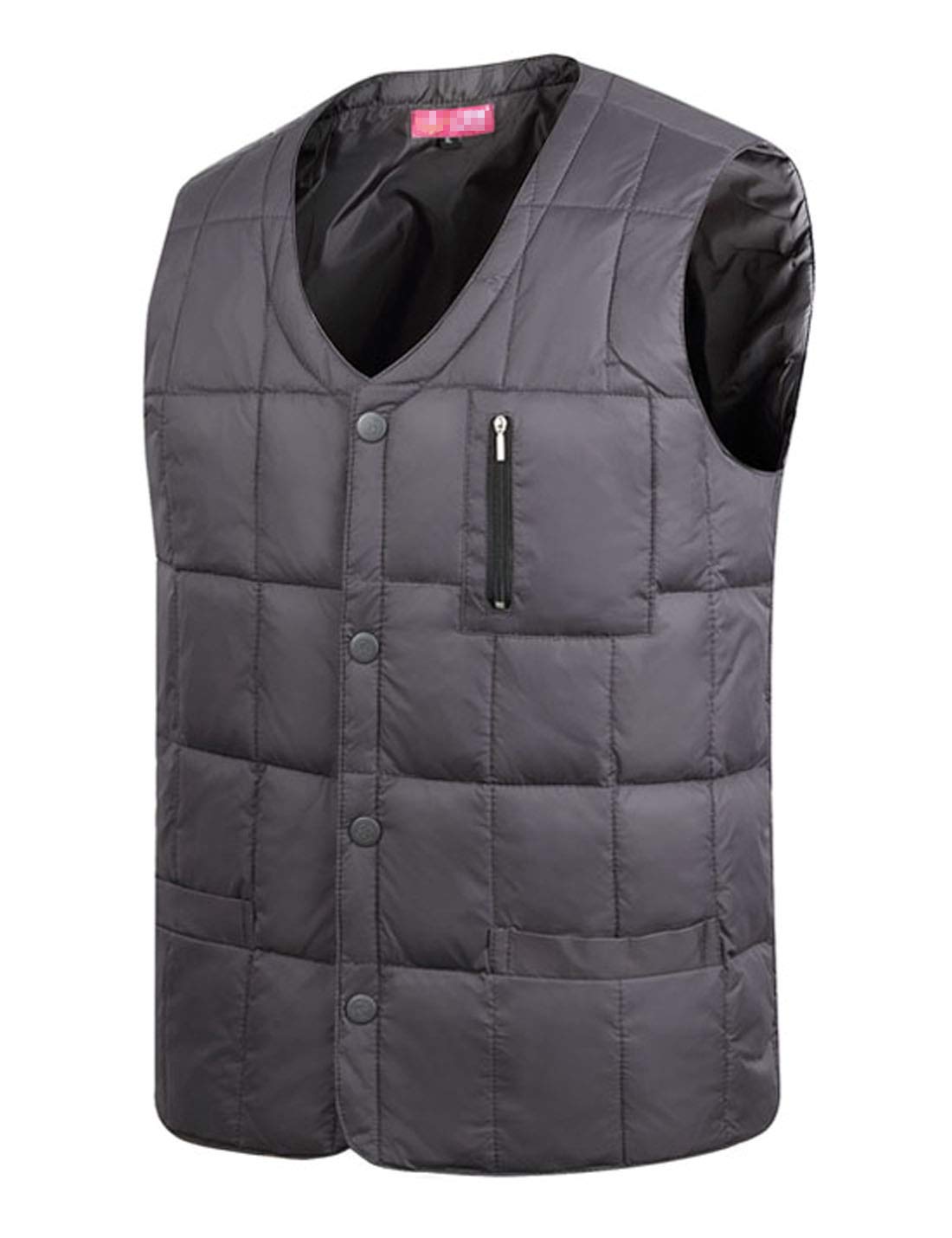 Flygo Men's Ultra-Light Outdoor Quilted Puffer Down Vest - Warm Winter Layering for Hiking, Camping & Casual Wear