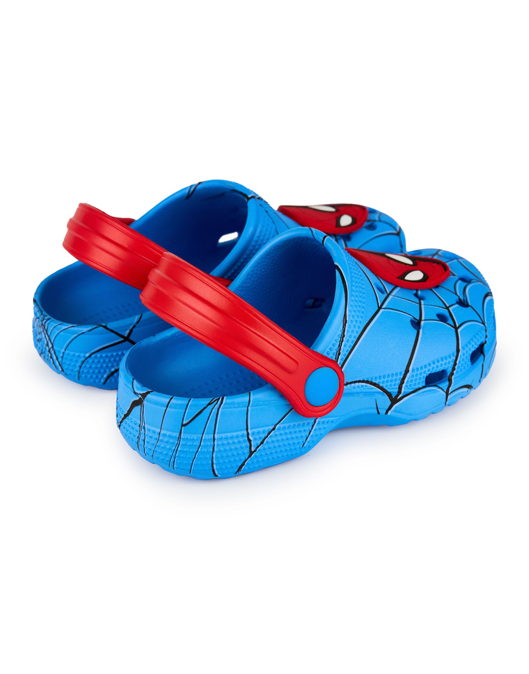 Marvel Spider-Man Boys Clogs - Kids Slip-On Sandals with Adjustable Strap & Web Design | Blue Superhero Themed Footwear for Playtime, Beach & Summer Activities