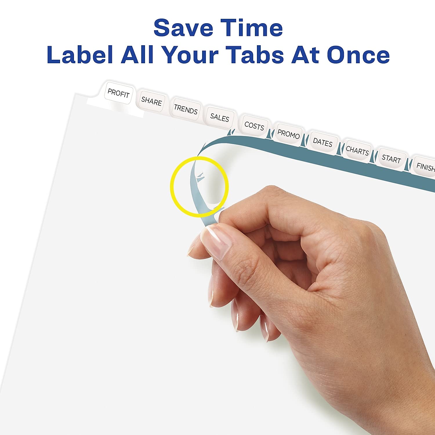 AVERY AVE11429 Clear Label Dividers for Print and Apply Index Maker - Perfect for Office Organization, File Sorting, and Document Management