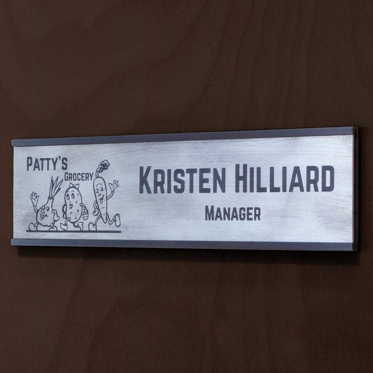 Premium Titanium Office Plates - 10 x 2 Inch Professional Name Badges for Corporate, Business Meetings & Office Decor