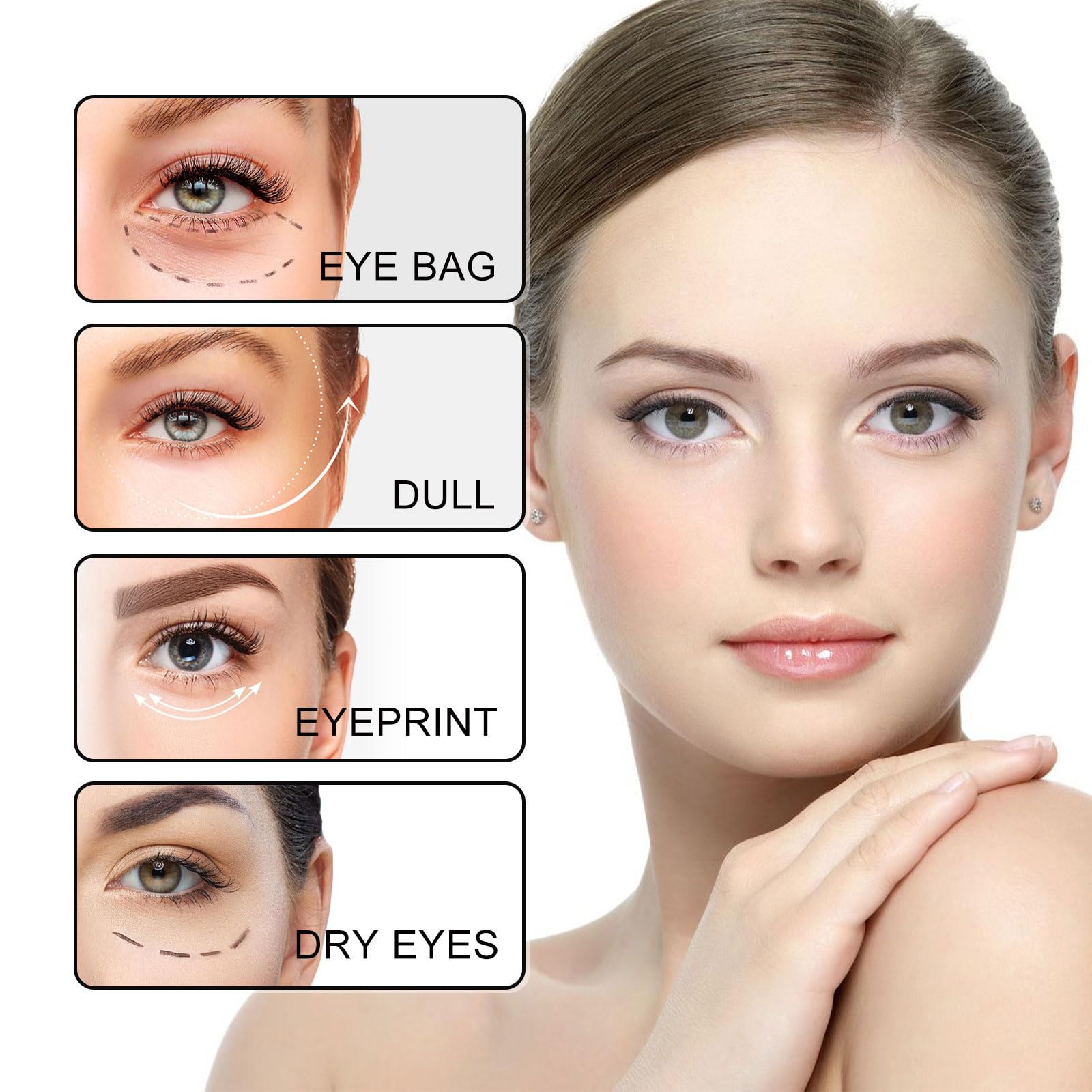 PerlaPanda Ginseng Eye Oil Roller - Anti-Wrinkle & Dark Circle Treatment with Ginseng Extract - Essential Eye Care for Puffiness & Fine Lines - Perfect for Morning Routine & Night Skincare Regimen