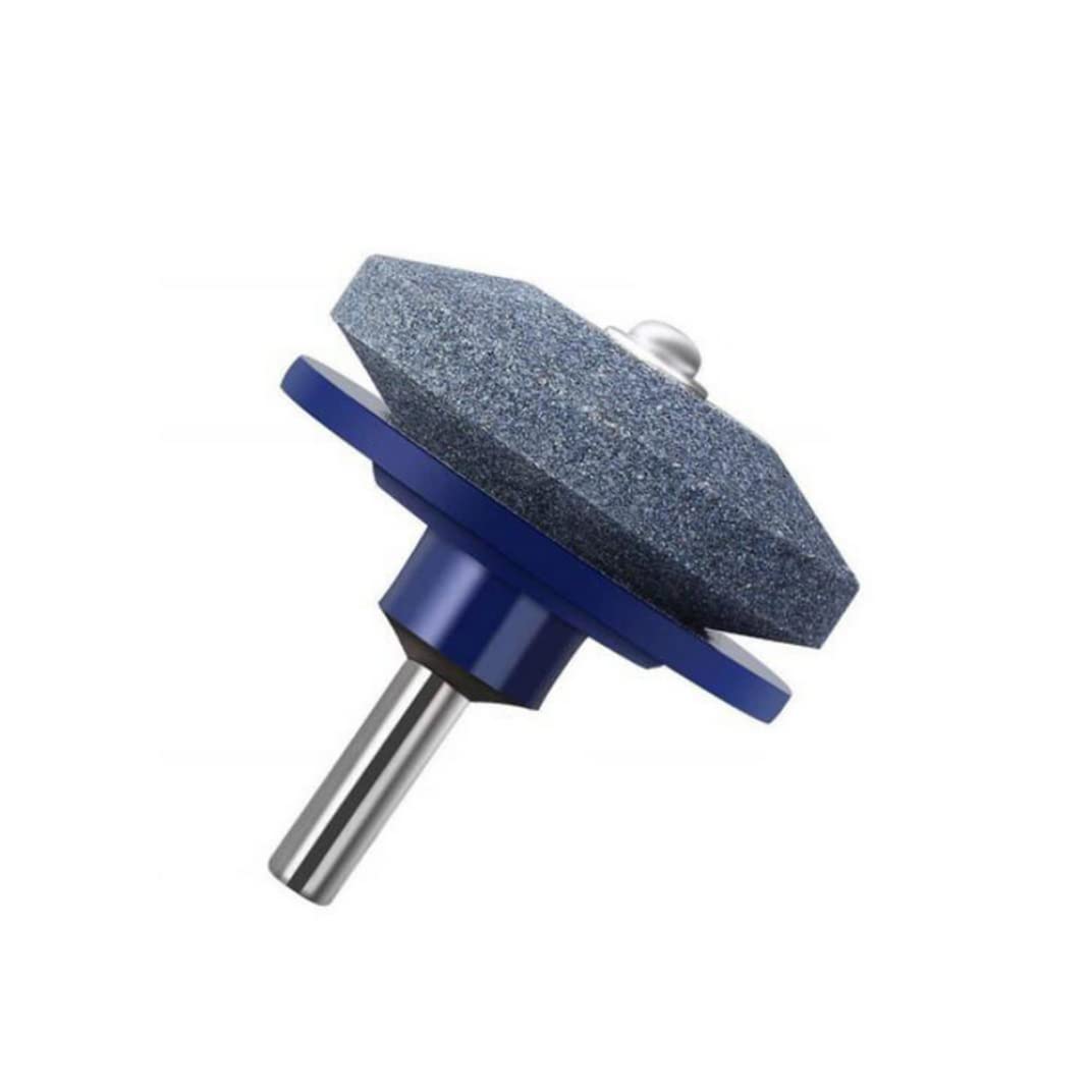 Power Drill Lawn Mower Blade Sharpener - Grinding Wheel Stone for Hand Drill, Axe & Knife Sharpening (Blue, 1-Piece) | Perfect for Lawn Care, Gardening & Outdoor Tool Maintenance