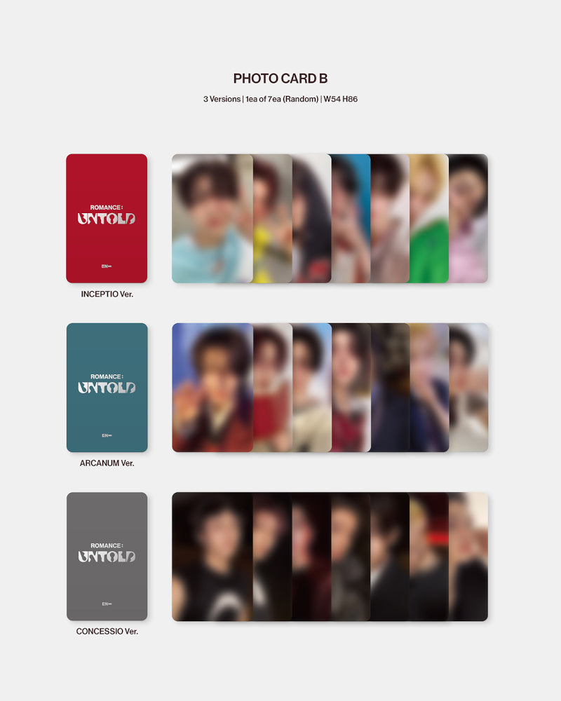 ENHYPEN 2nd Full Album [ROMANCE : UNTOLD] (3 Versions) - K-Pop Music CD for Fans, Collectors & Gift Giving - Perfect for Birthday, Anniversary & Special Occasions