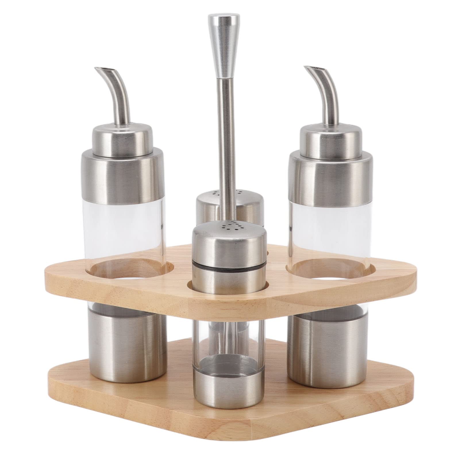 Yosoo 6-Piece Seasoning Bottle Set with Spice Jars - Countertop Organizer for Kitchen, Pantry & Dining Table - Perfect for Salt, Pepper, Herbs & Spices Storage