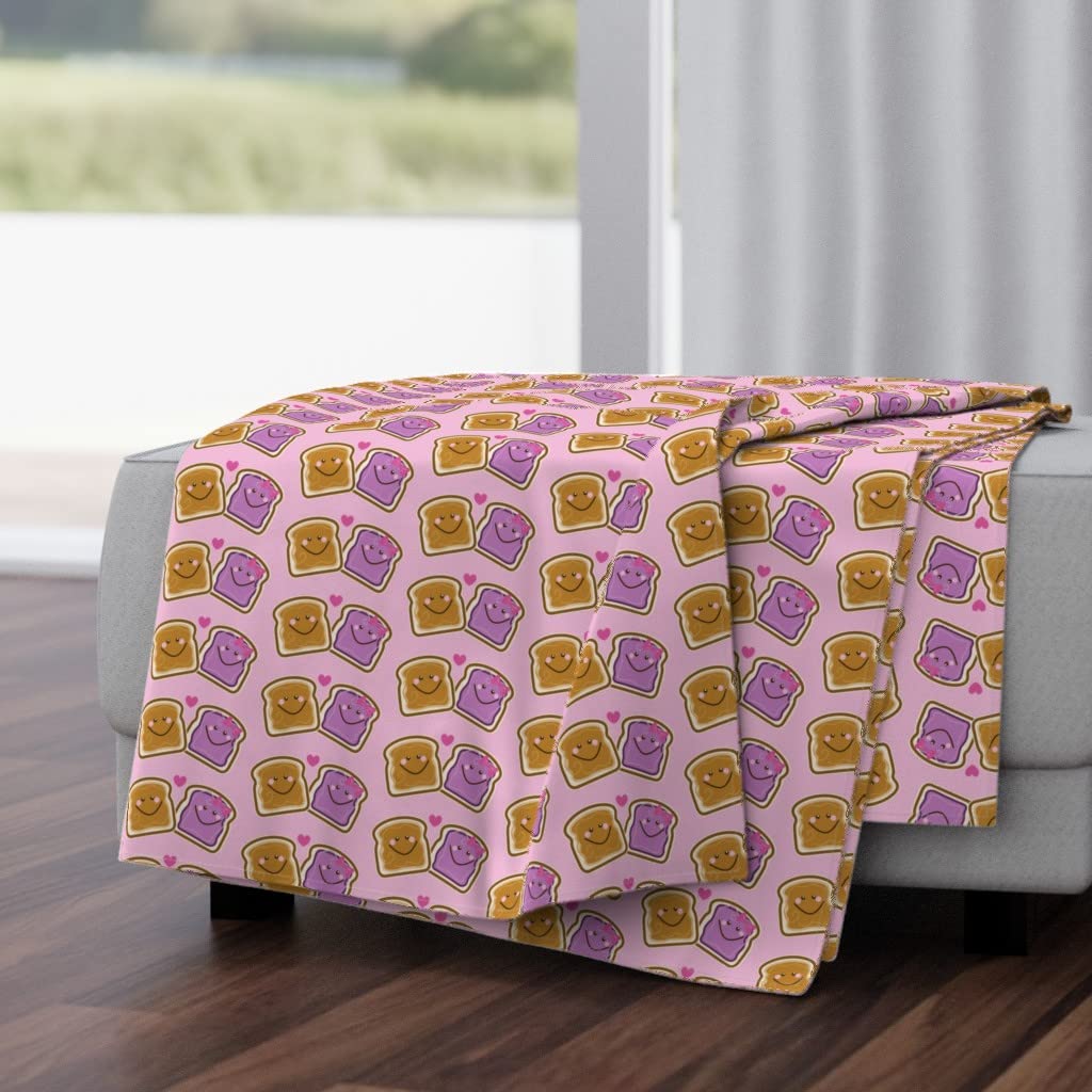 Soft Plush Minky Throw Blanket 50x70 Inches - Love Cookies School Peanut Butter Kids Design | Cozy Flannel Fleece Blanket for Bed, Sofa, Nursery & Gift