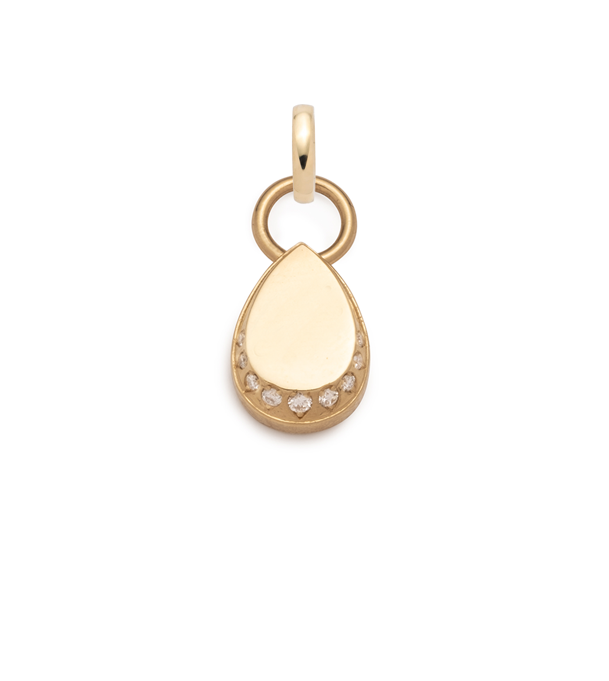 Personalized Engravable Pear Pendant - Small Silver Medallion with Annex Link Chain for Women | Elegant Jewelry Gift for Anniversary, Birthday & Special Occasions