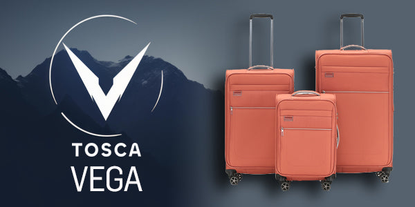 Tosca VEGA 3-Piece Luggage Set (Large, Medium, Small) in Rust Color - Perfect for Travel, Business Trips & Family Vacations