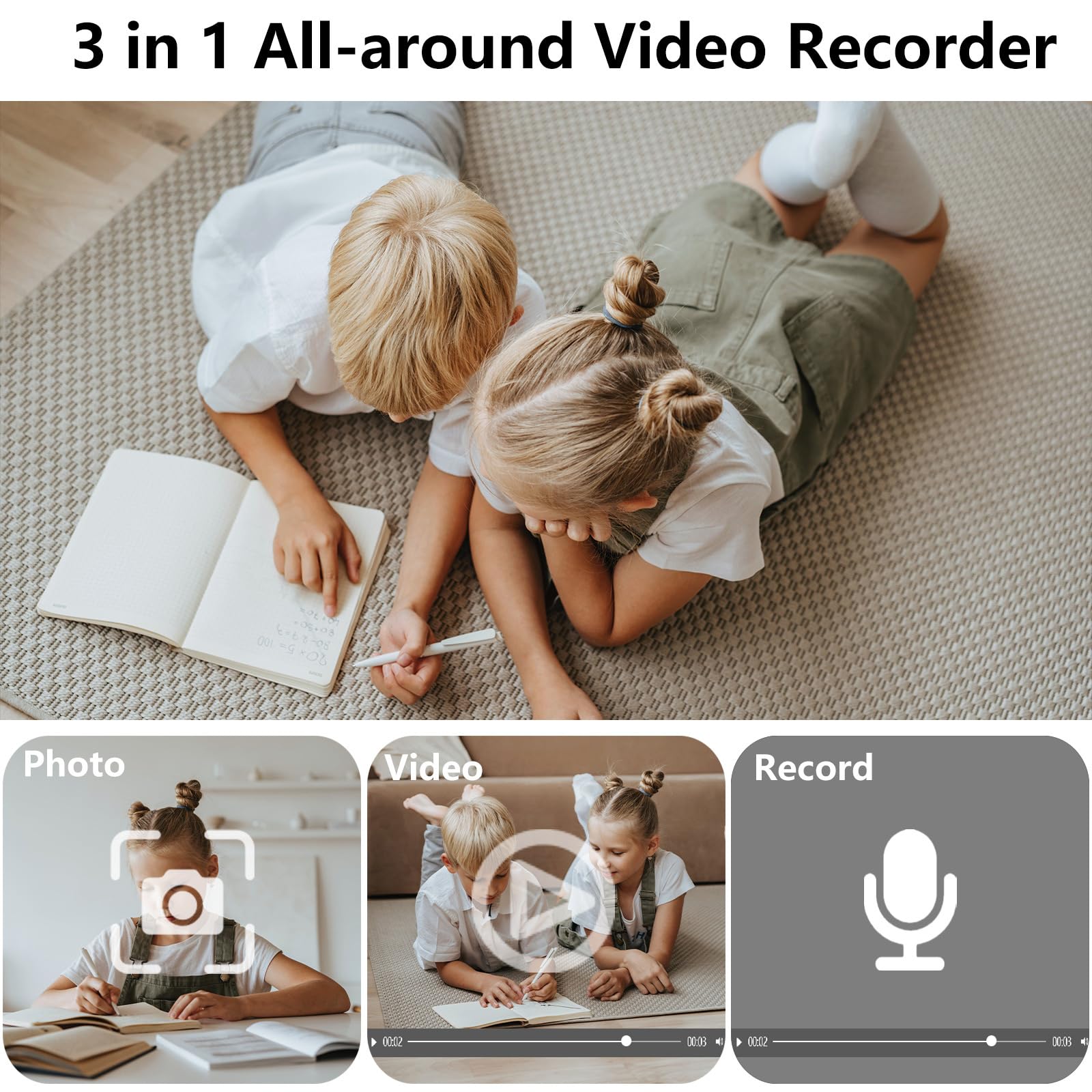 HOOLRZI Miniature Camera - 1080P HD Pocket Camcorder Video Recorder with Night Vision, Waterproof Design for Sports, Fitness & Outdoor Adventures | Perfect for Vlogging, Cycling, Skiing & Action Shots