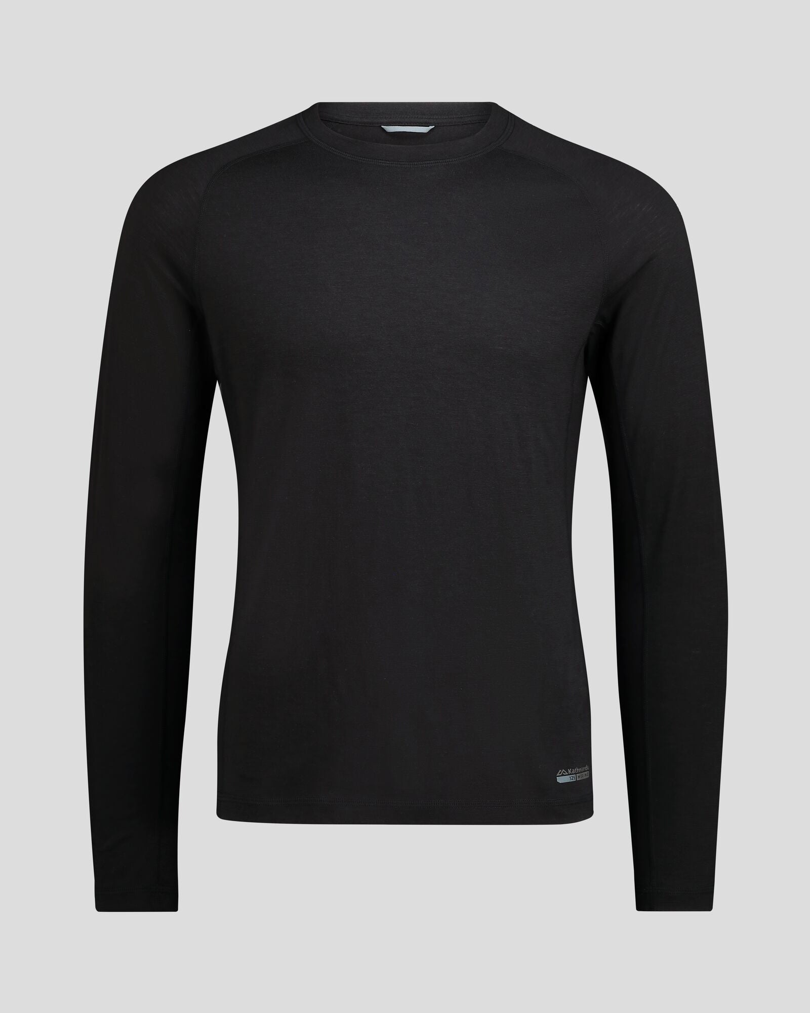 Men's K Merino 125 Baselayer Top - Black Stingray | Lightweight Merino Wool Base Layer for Hiking, Skiing & Outdoor Activities