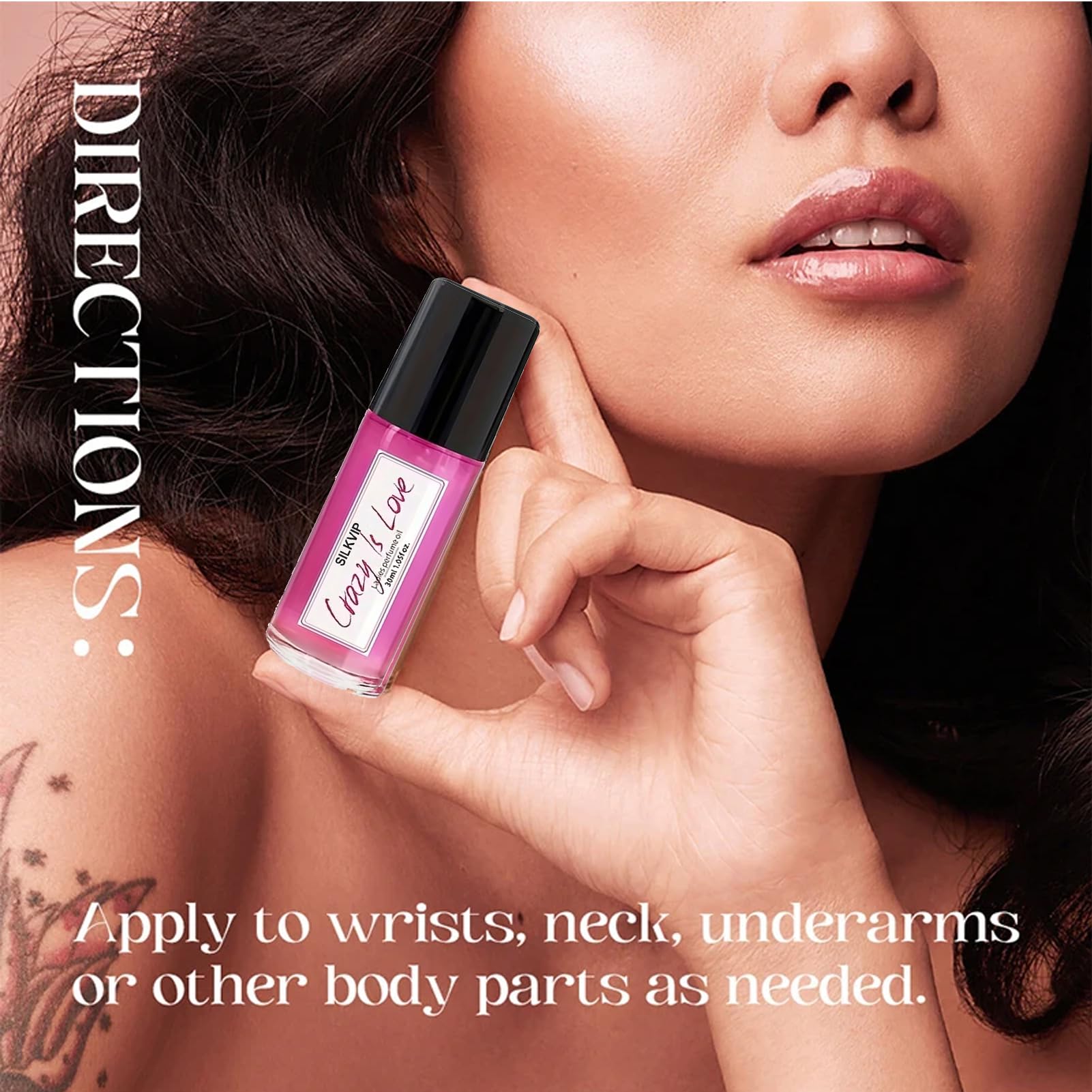 Crazy Is Love Pheromone Perfume Oil for Women - 30ml Long-Lasting Roll-On Fragrance, Valentine's Day Gift for Her - Perfect for Date Nights, Romantic Evenings & Confidence Boosting