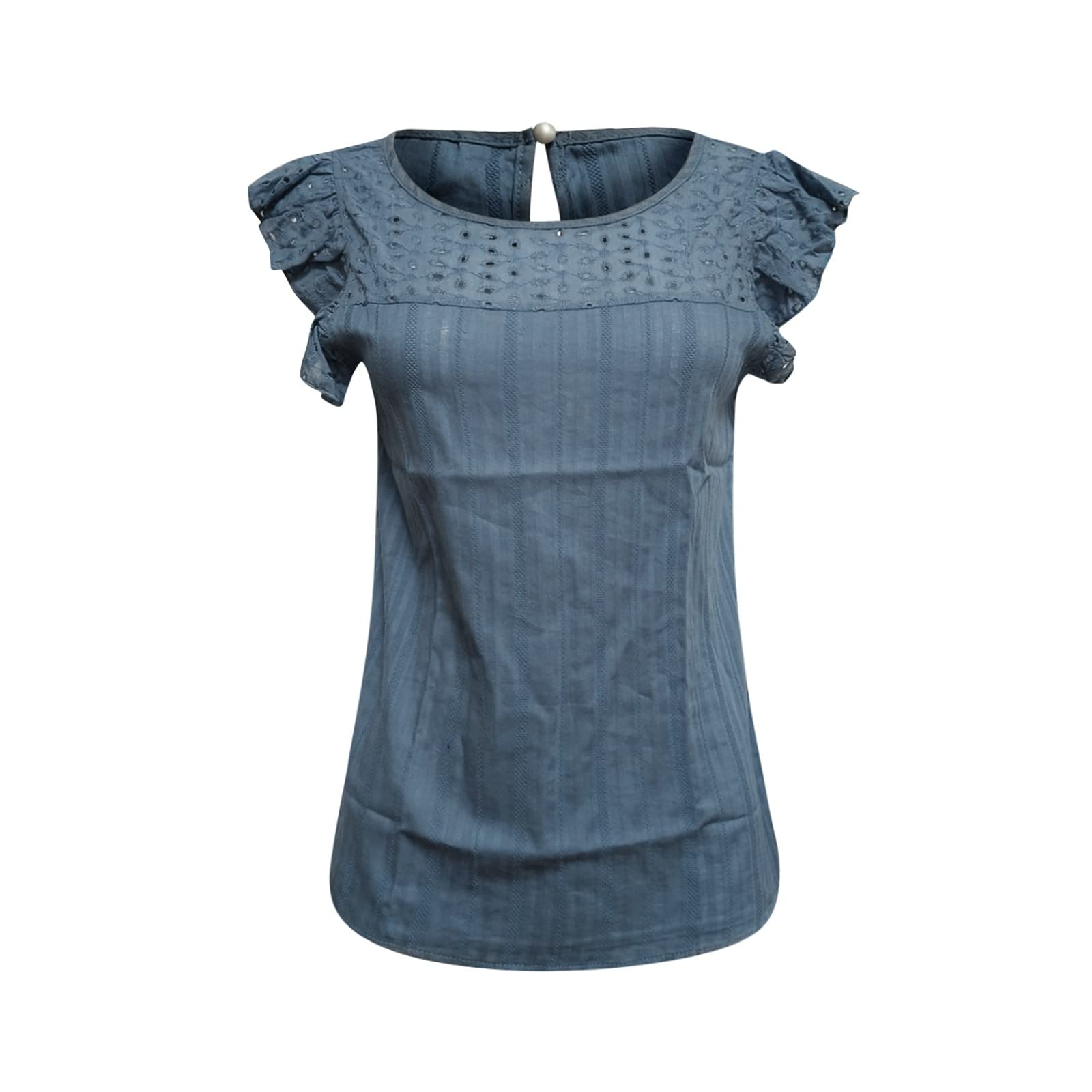 Women's Bohemian Printed V-Neck Short Sleeve T-Shirt - Summer Casual Retro Top for Beach, Music Festivals & Vacation Outfits