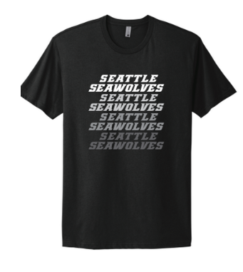 Seattle Seawolves Repeating Logo T-Shirt - Men's Rugby Fan Apparel | Game Day Outfit & Casual Wear
