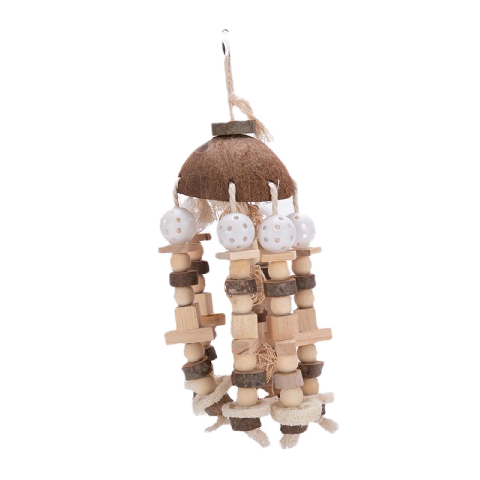 Colcolo Natural Wooden Chewing Blocks for Parrots - Safe Bird Cage Toy for Beak Trimming & Play - Perfect for Small & Medium Birds Like Cockatiels, Lovebirds, and Conures