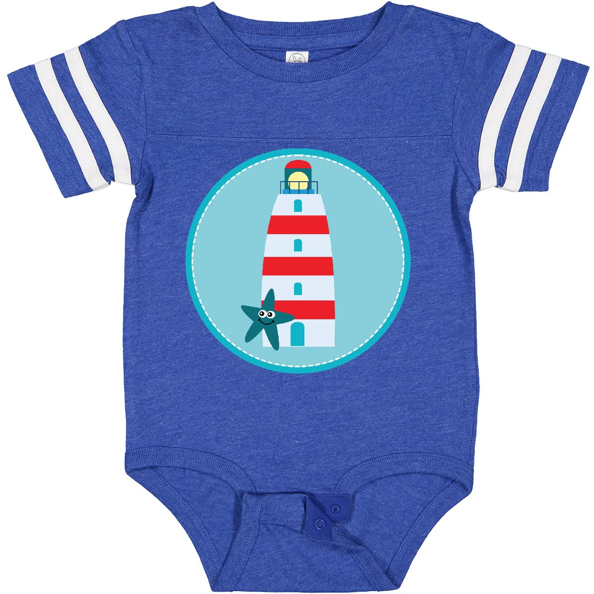 Inktastic Lighthouse Nautical Beach Baby Bodysuit - Cute Newborn Onesie for Boys & Girls | Perfect for Beach Vacations, Family Photos & Coastal Nursery Decor