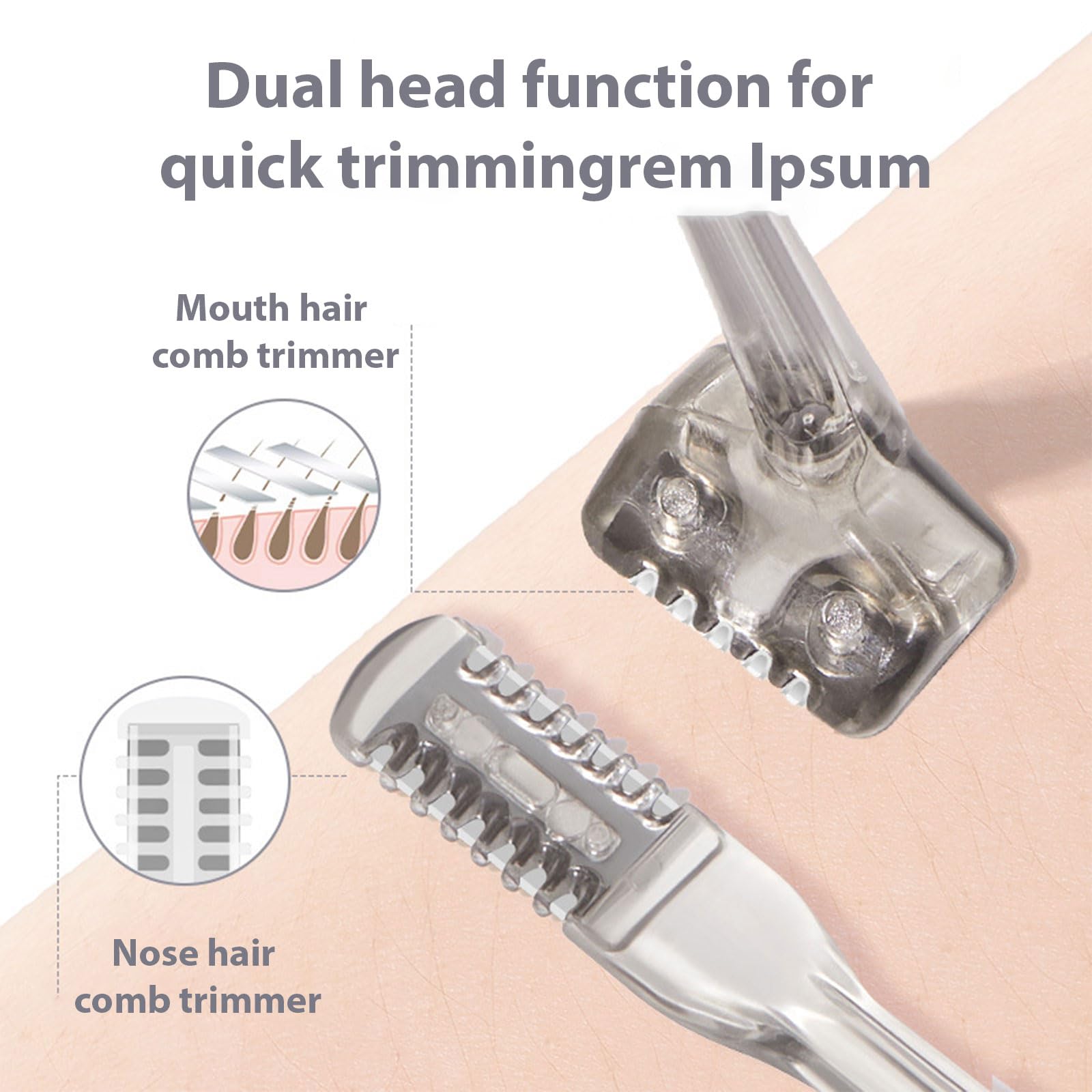 2 in 1 Double Sided Nose Hair Trimmer - Electric Rotating Nasal Hair Cutter for Men, Painless Nose Hair Remover Tool, Portable & Rechargeable for Travel, Gym, Office & Personal Grooming