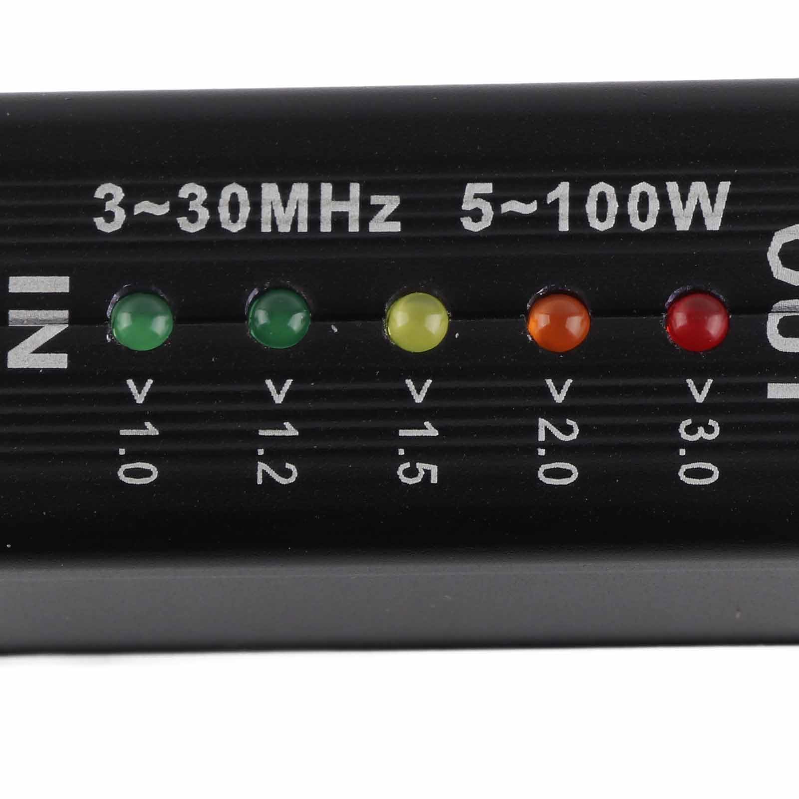 OKJHFD 5-100W Antenna Analyzer - Mini Shortwave LED Indicator Meter for Radio Impedance & Capacitance Measurement - Perfect for Ham Radio, SWL & Field Testing