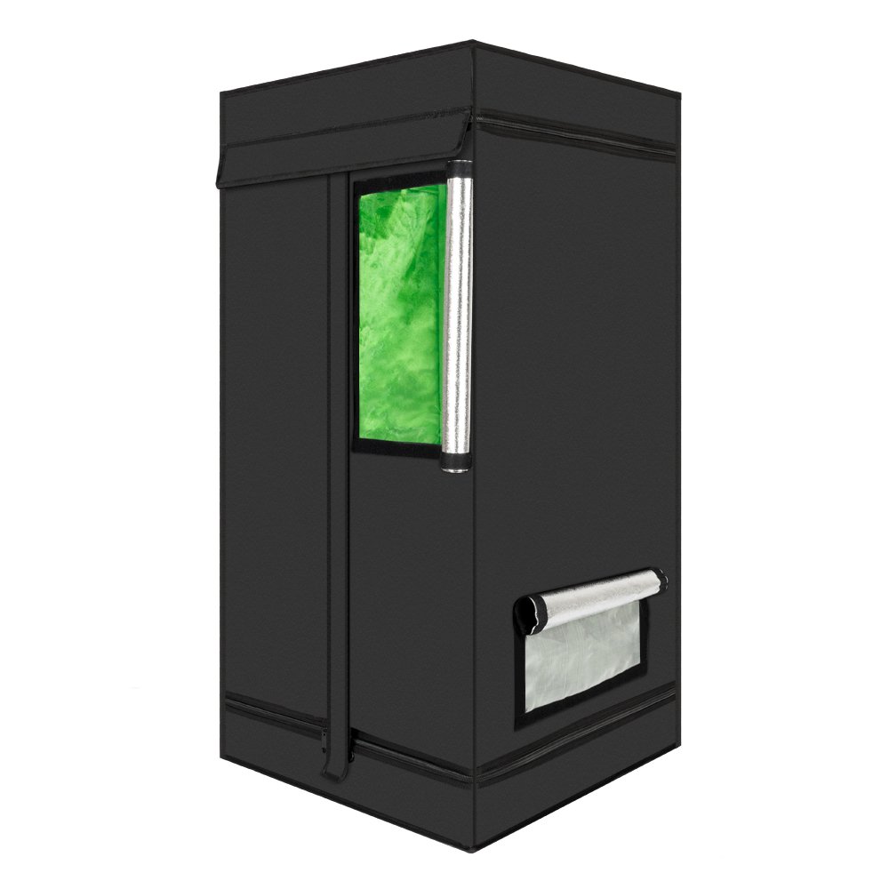 60x60x120cm Hydroponic Grow Tent for Indoor Plants - Durable Green & Black Home Hydroponics System with Viewing Window & Floor Tray | Perfect for Herbs, Vegetables & Flower Cultivation
