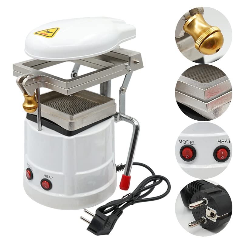 Professional Dental Vacuum Former Machine for Orthodontic Lab - High-Quality Oral Material Forming Laminator Equipment (White) | Perfect for Creating Dental Aligners, Mouthguards & Dental Models
