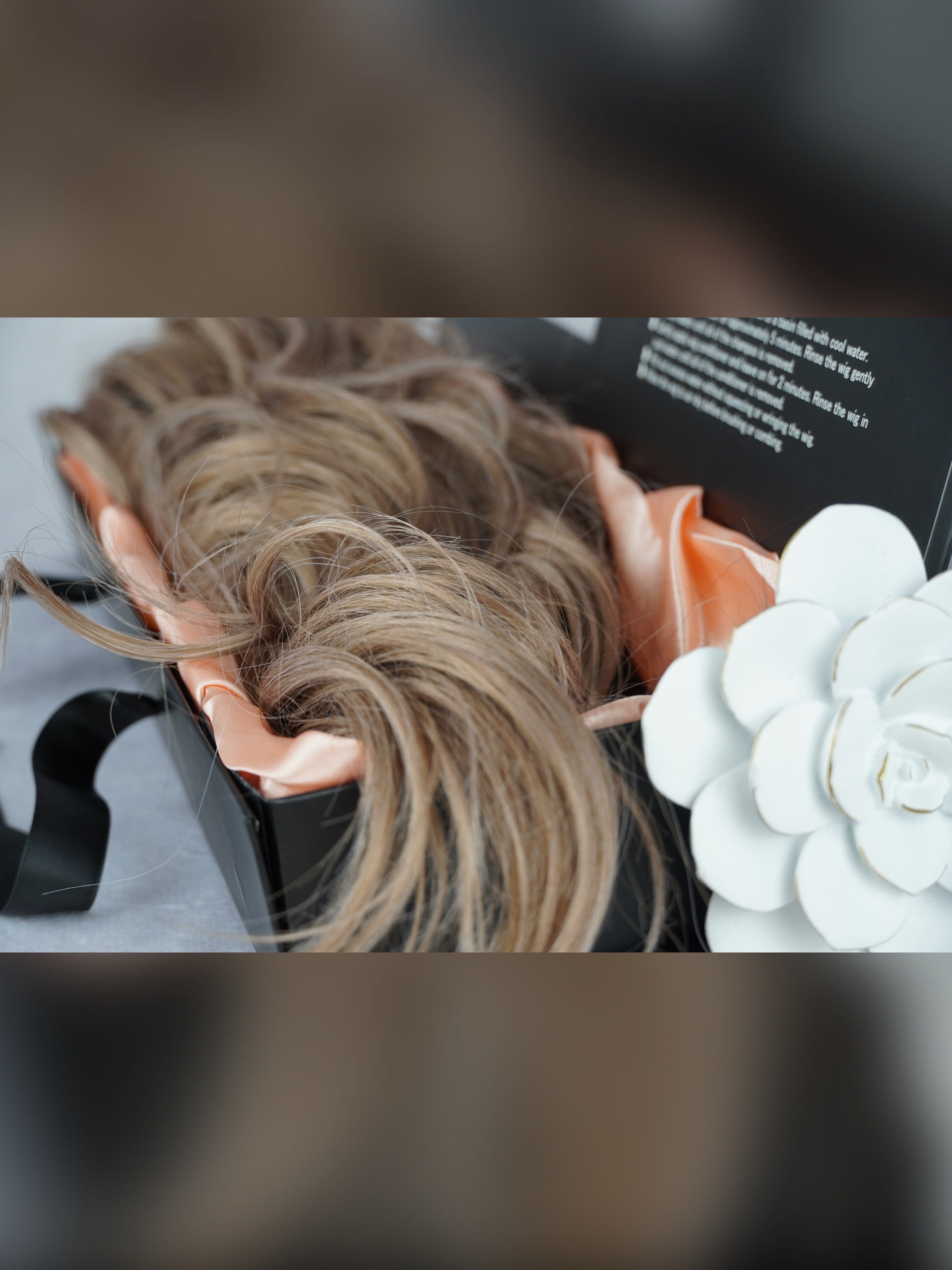 Keepsake Wig Storage Box - Black | Premium Hairpiece Organizer for Synthetic & Human Hair Wigs | Perfect for Travel, Salon & Home Storage