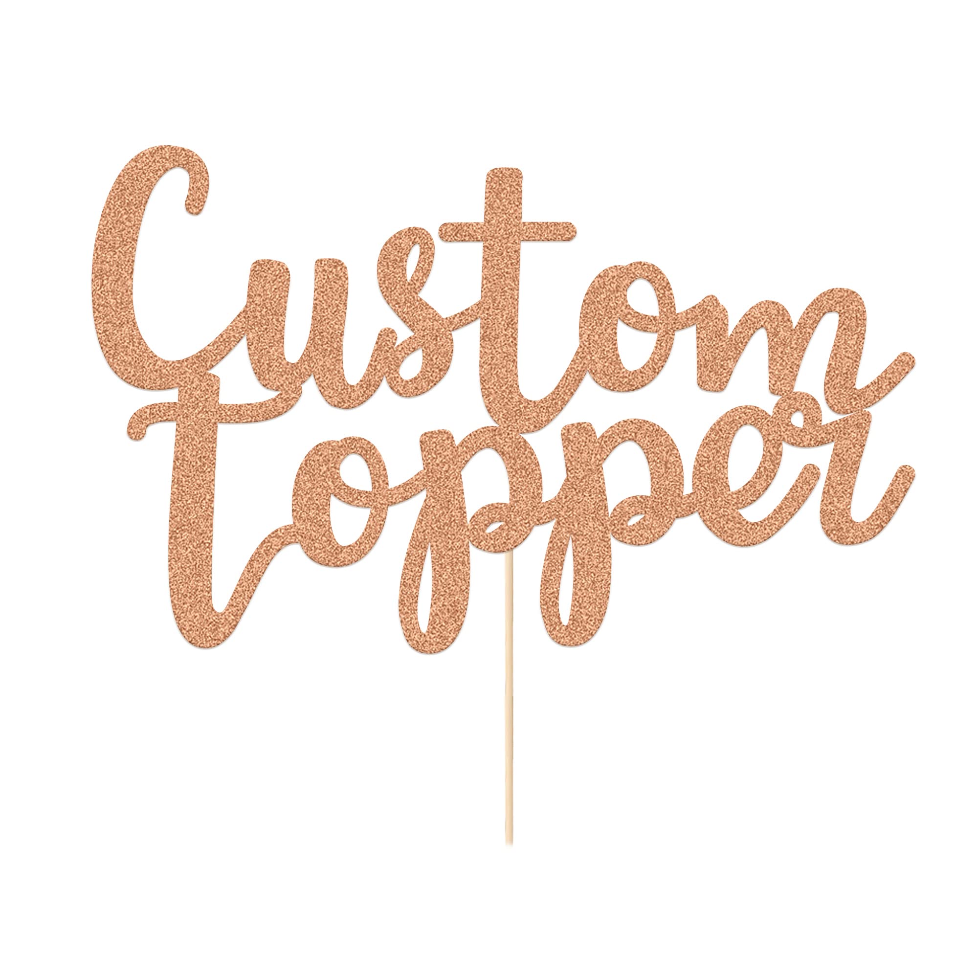 Custom Double-Sided Glitter Cake Topper - 11 Color Options for Birthday, Wedding, Anniversary & Baby Shower - Personalized with Any Text & Numbers (Red Gold) | Perfect for Celebrations & Special Events