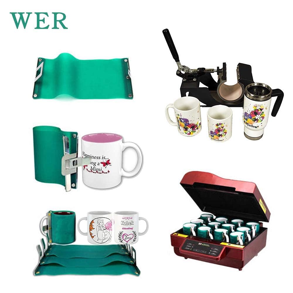 3D Sublimation Silicone Mug Wrap for Oven - Heat Press for 11oz & 15oz Tumblers (2 Pack Mixed) - Perfect for DIY Custom Drinkware & Personalized Gifts