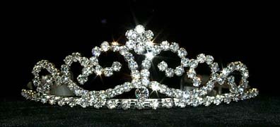 Fines Waves Tiara #12581 - Elegant Rhinestone Hair Accessory for Weddings, Prom & Special Events | Perfect Bridal Crown & Party Headpiece