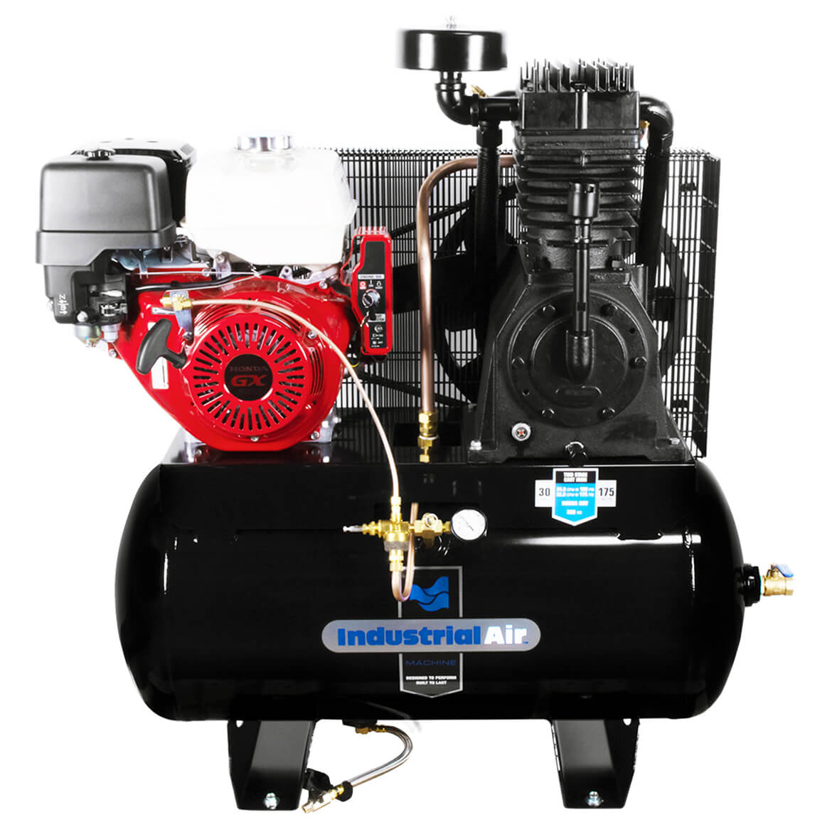 Industrial Air IH1393075 30 Gallon 13 HP Truck Mount Air Compressor with Engine - Heavy Duty for Construction Sites, Auto Shops & Mobile Mechanics