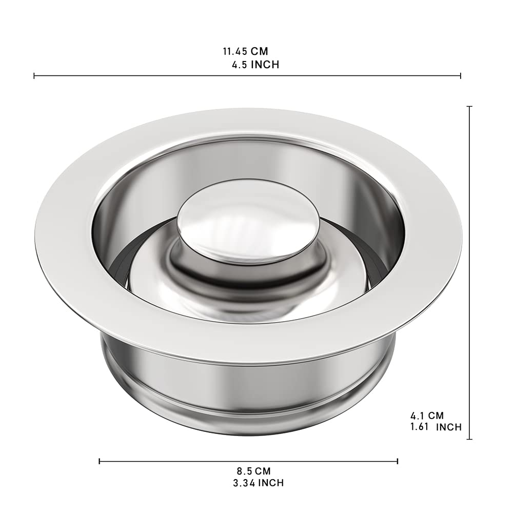 Stainless Steel Universal Sink Flange for Garbage Disposal - 3-1/2 Inch Standard Sink Drain Opening - Replacement Accessory for Kitchen Sink (Polished) - Perfect for Home Renovation and Plumbing Repairs