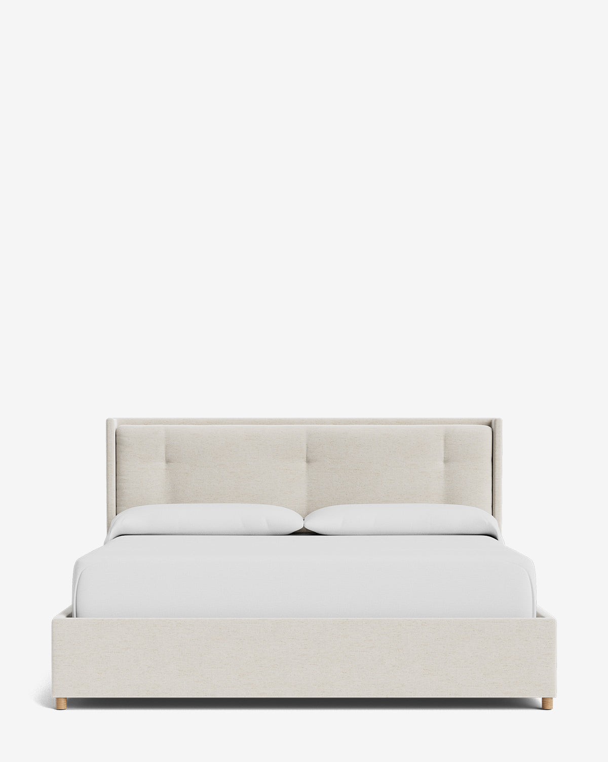 Low Profile Ria Bed Frame with Minimalist Headboard - Perfect for Small Spaces, Modern Bedrooms & Studio Apartments