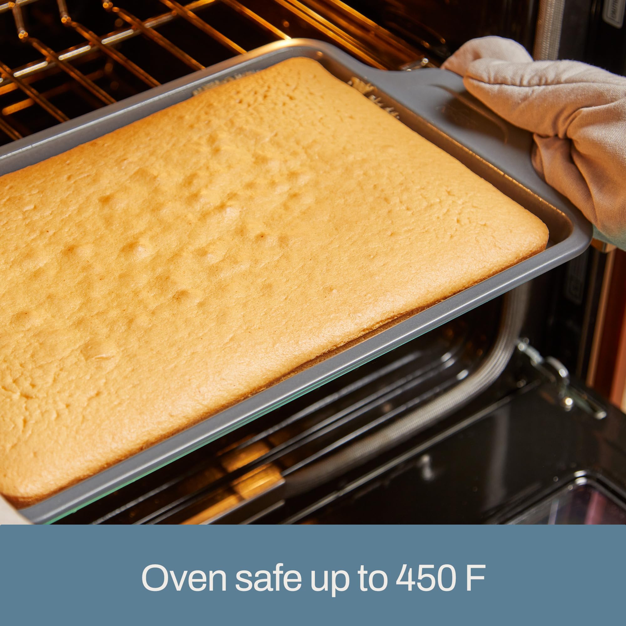 All-Clad Pro-Release Nonstick 10x15 Inch Baking Sheet Set - Oven Safe Up to 450°F, Includes Jelly Roll Pan, Cookie Sheet, Muffin Pan, Cooling Rack, Round Cake Pan & Loaf Pan - Perfect for Baking, Roasting & Meal Prep