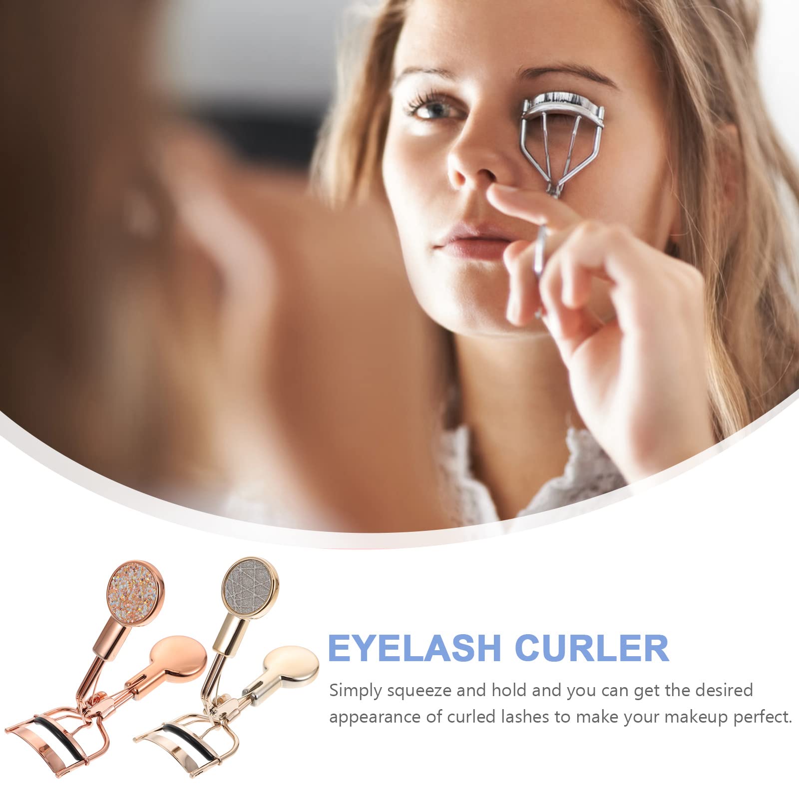 EXCLUZO 2-Pack Professional Eyelash Curler with Non-Slip Finger Grip - Perfect for Home, Travel & Salon Use - Natural Lash Lift for Stunning Eye Makeup Looks