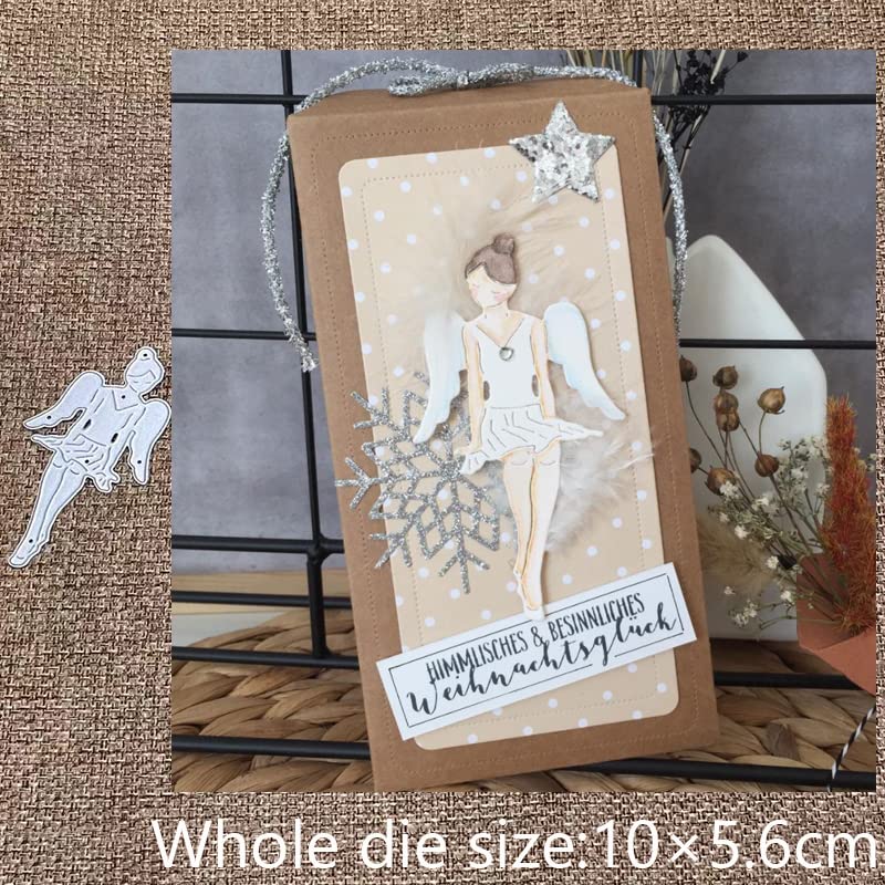 Design Craft Metal Stencil Mold Cutting Dies - Wing Fairy Decoration, Scrapbook Die Cuts for Album, Paper Card Craft, Embossing Art - Perfect for Greetings, Birthday, Wedding, Easter, Halloween, Christmas, Thanksgiving Day DIY Projects