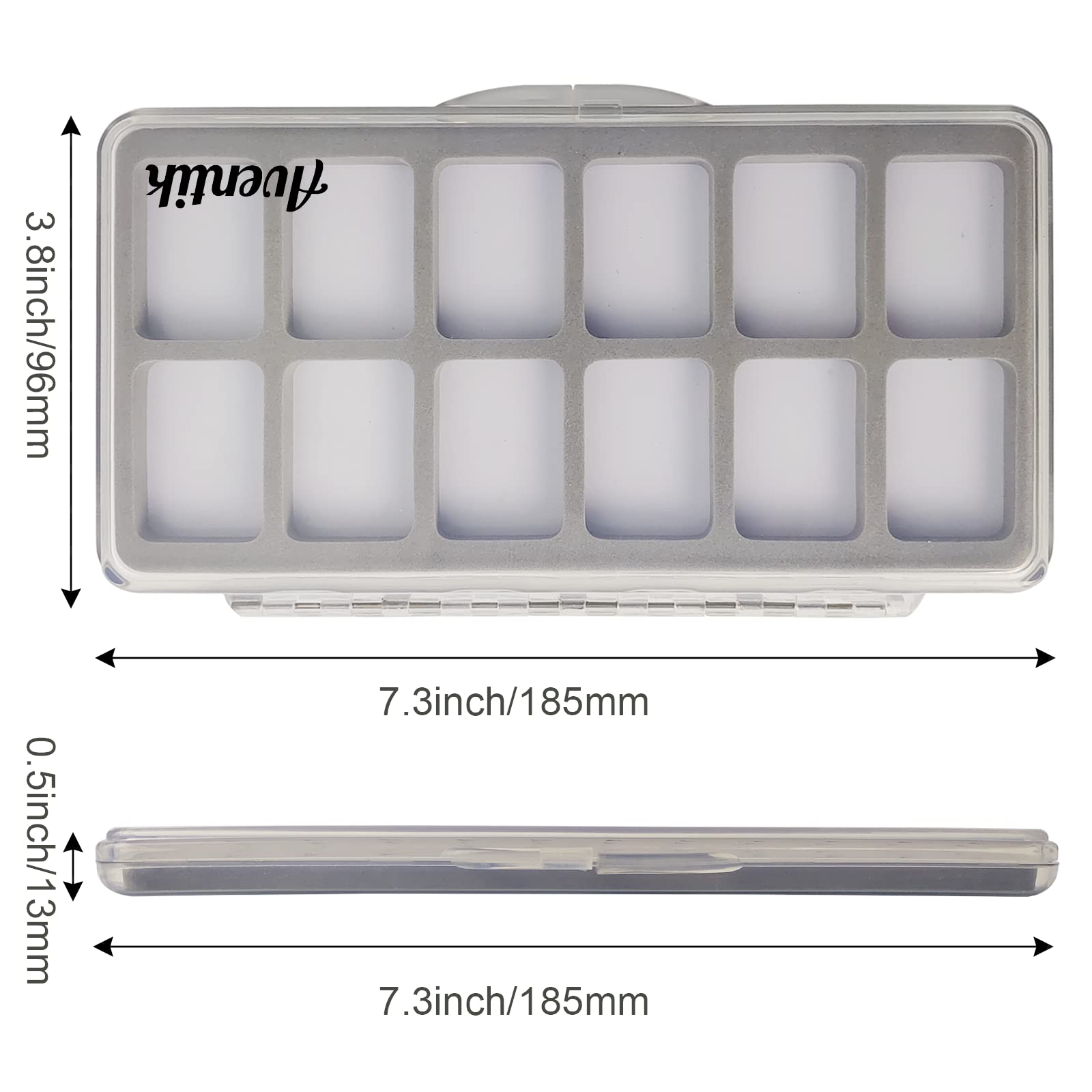 Aventik Slim Magnetic Fly Fishing Tackle Box - Transparent Design for Easy Storage