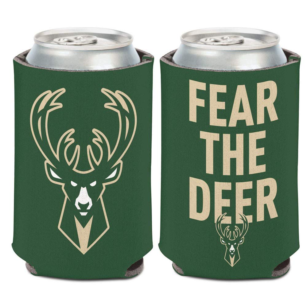 WinCraft Milwaukee Bucks Insulated Can Cooler - Official NBA Team Logo & Slogan Design - Perfect for Game Day, Tailgating & Outdoor Parties