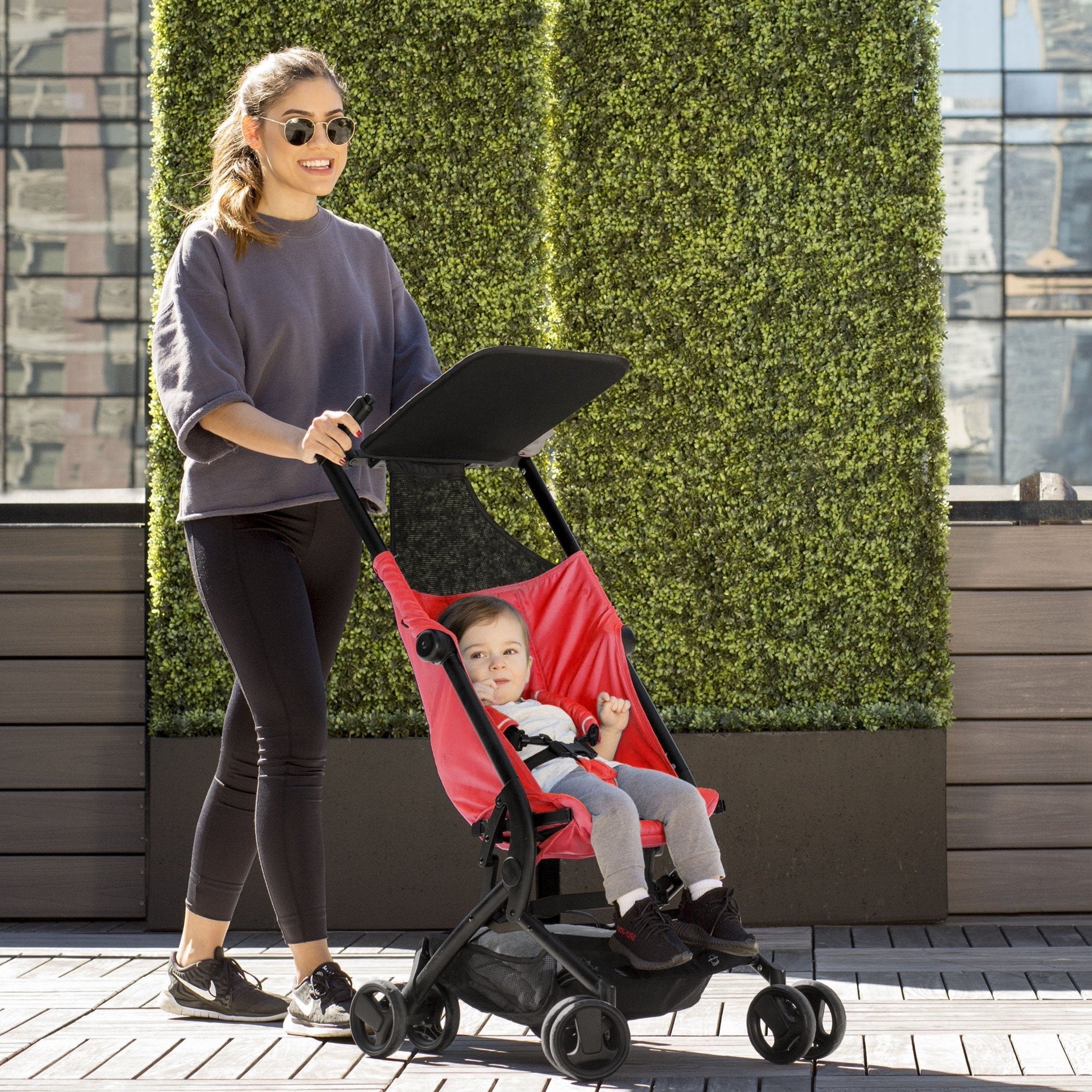 Lightweight Compact Stroller for Toddlers - Easy Fold Travel Stroller with Canopy & Storage Basket - Perfect for Shopping, Travel & Daily Walks