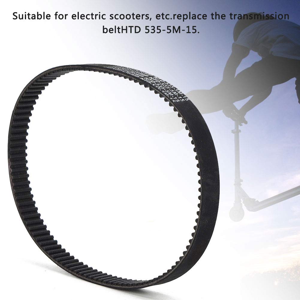 15mm/0.6in Drive Belt for Electric Scooters & E-Bikes - Lightweight Plastic Replacement Belt for Outdoor Use - Perfect for Commuting, Leisure Riding and Last-Mile Transportation (Black)