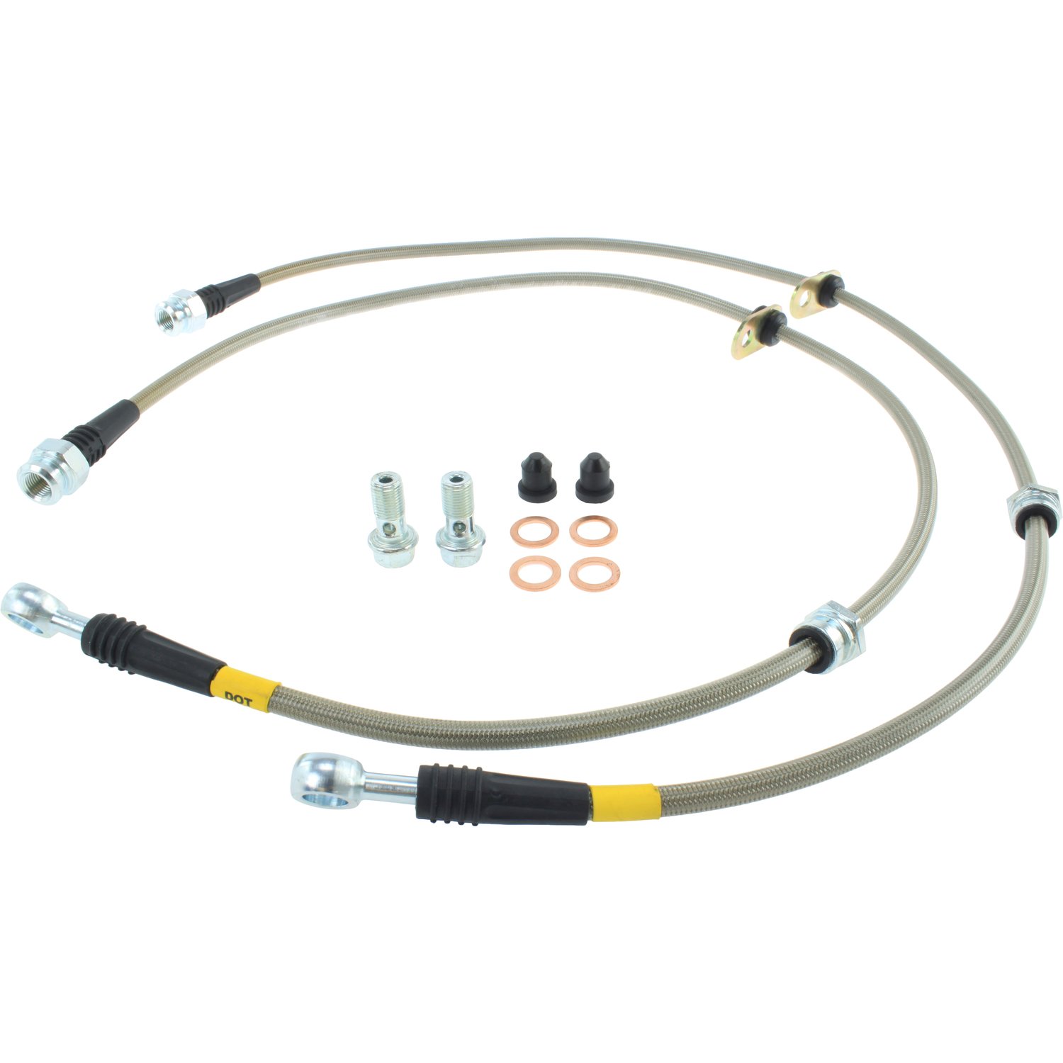 StopTech 950.46007 Brake Line Kit - High Performance Stainless Steel Braided Brake Lines for Cars & Trucks | Perfect for Racing, Off-Road & Daily Driving
