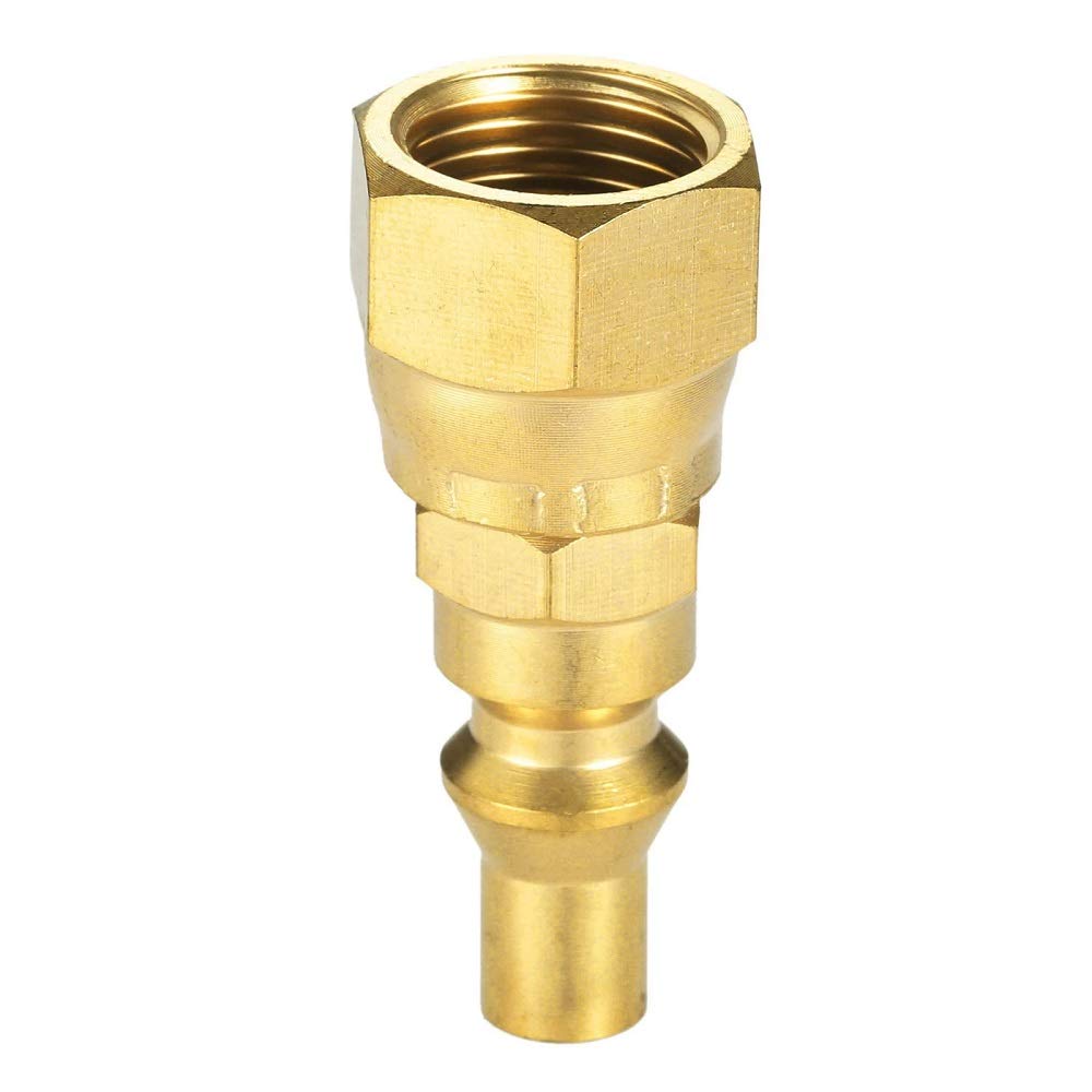 2Pcs Brass RV Propane Quick Connect Fitting - 1/4
