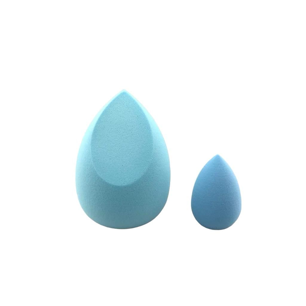 Premium Latex-Free Makeup Sponge Set - 1 Large & 1 Small Beauty Blender for Flawless Foundation, Powder, Sunscreen & Cream Application | Soft & Durable Cosmetic Sponges | Perfect for Professional Makeup Artists & Home Beauty Routines (Baby Blue)