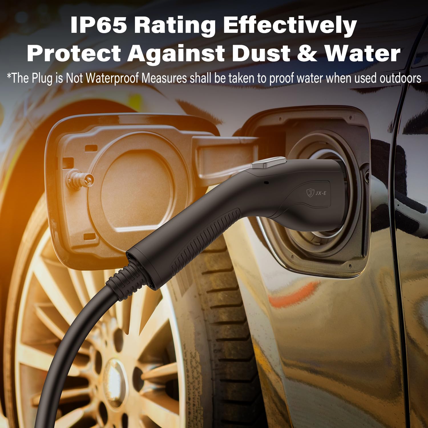 JX-E Level 2 EV Charger - 32Amp 240V NEMA 14-50 Plug Portable Home Charging Station for All SAE J1772 Electric Vehicles | FCC & ROHS Certified | 25FT Cable | Perfect for Home, Garage & Road Trip Charging