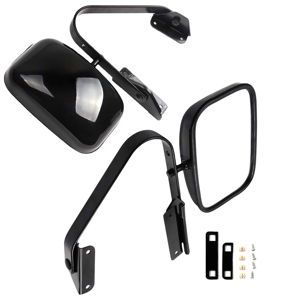 Ford F150 F250 F350 F450 Ranger Bronco Explorer Truck Side View Mirrors (Left & Right) - Manual Folding & Power Adjustment - Compatible 1980-1996 Models - Perfect for Off-Roading & Daily Commuting