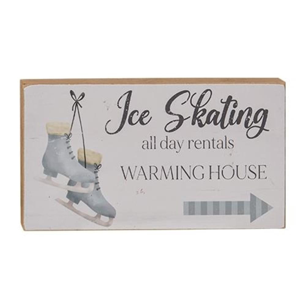 Ice Skate Rental Block Sign - Durable and Customizable for Ice Rink Rentals - Perfect for Skating Rinks, Hockey Arenas, and Winter Sports Facilities